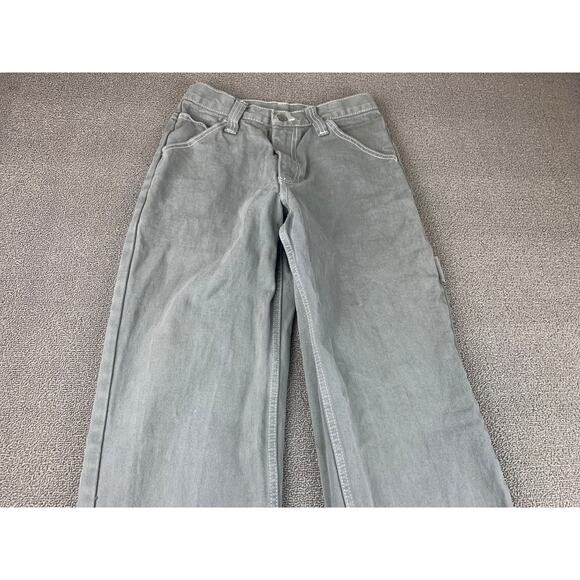 Brandy Melville J GALT Jeans Women's Size Small Gray Cotton Carpenter Wide Leg - Picture 12 of 15